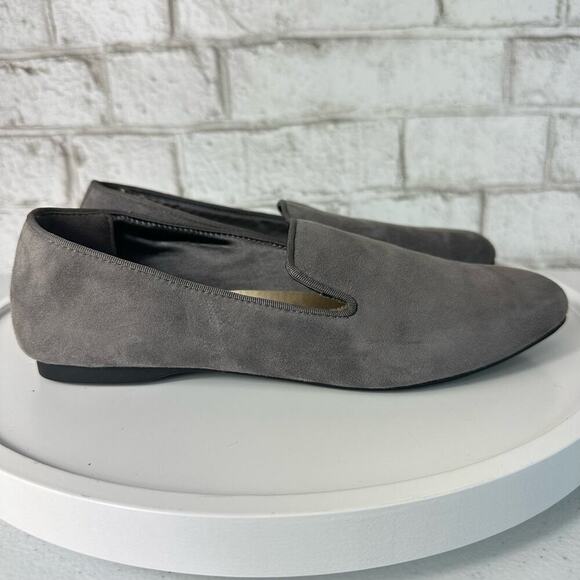 Birdies The Starling Loafers Leather Suede Slip On Neutral Minimal Gray Grey 6 - Picture 2 of 14